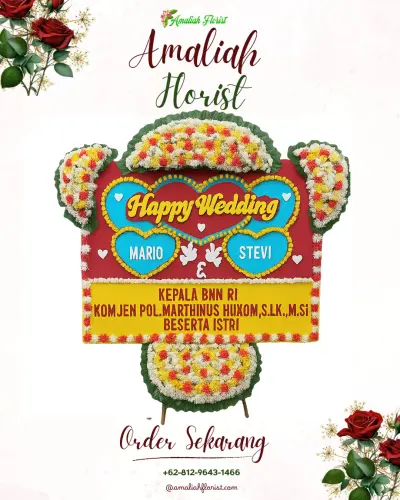 Karangan Papan Bunga Pernikahan di Kurao Pagang